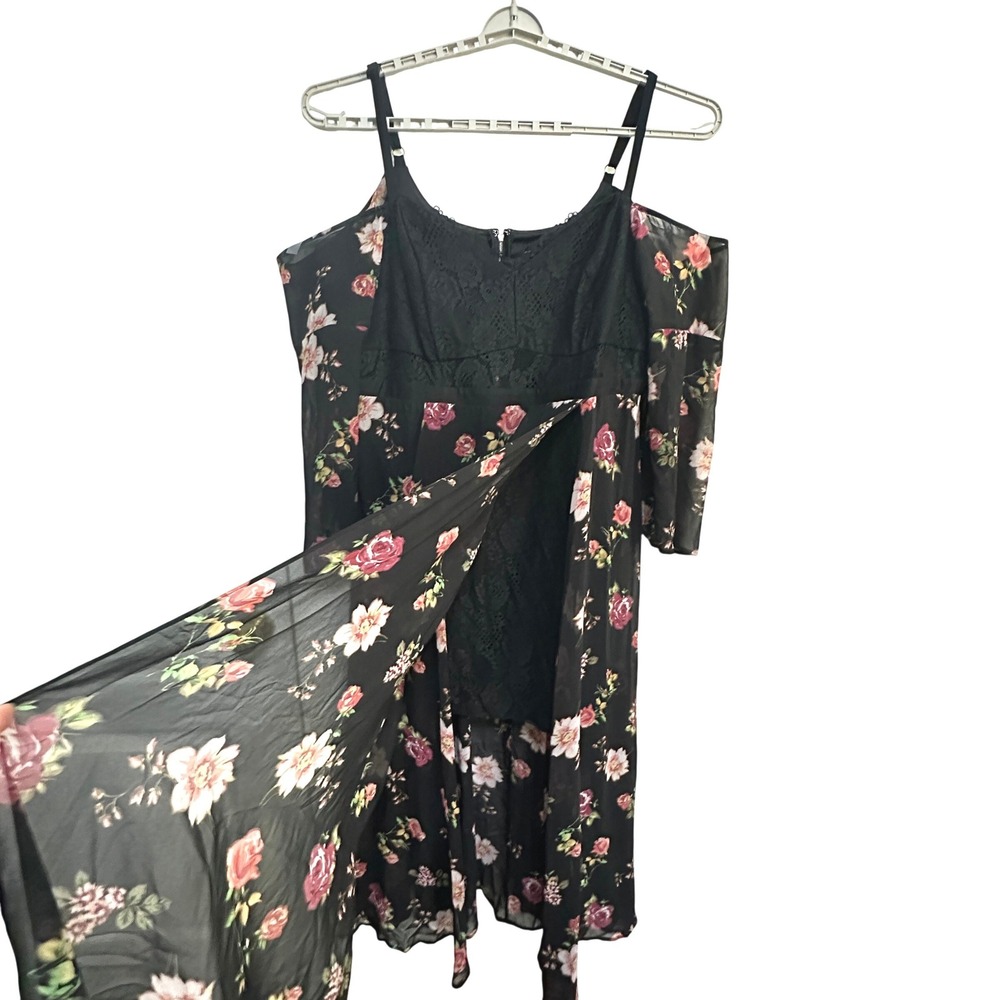 Torrid Insider Floral Lace Bustier Maxi Dress 4X 26 Goth Cottagecore Romantic - Picture 13 of 13